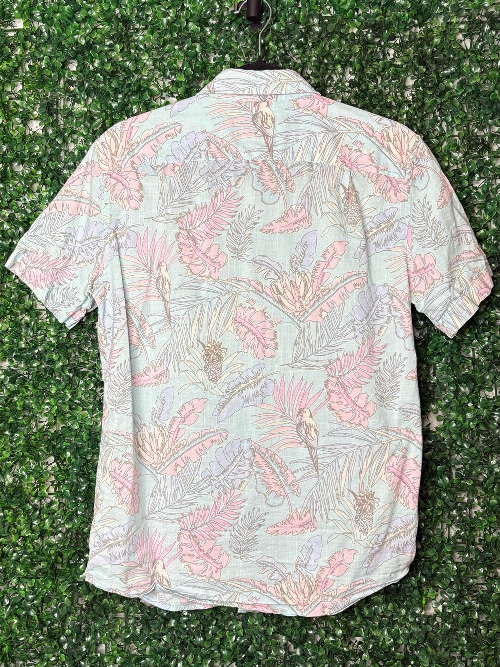 American Eagle Outfitters Pastel Floral Short Sleeve Button-Up Shirt - Picture 4 of 4